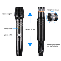 Table de Mixage Audio Professionnelle Haute Qualité avec 2 Microphones Sans Fil pour Karaoké, Vidéo et Éclairage