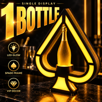 Présentoir à bouteilles LED ZhonNa en forme de pique pour boîte de nuit, présentoir à champagne VIP, support de service de bouteilles pour bar KTV, décoration