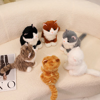 Boneka Kucing Jahe Lembut, Bantal Hewan Isi Dakron dengan Lapisan Jala Bersulam untuk Dekorasi Kamar Anak dan Hadiah untuk Pecinta Hewan Peliharaan