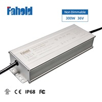 Transformateur électronique AC-DC étanche IP68 100-277Vac monophasé 12V 24V 36V 48V haute efficacité avec garantie de 5 ans pour bande LED