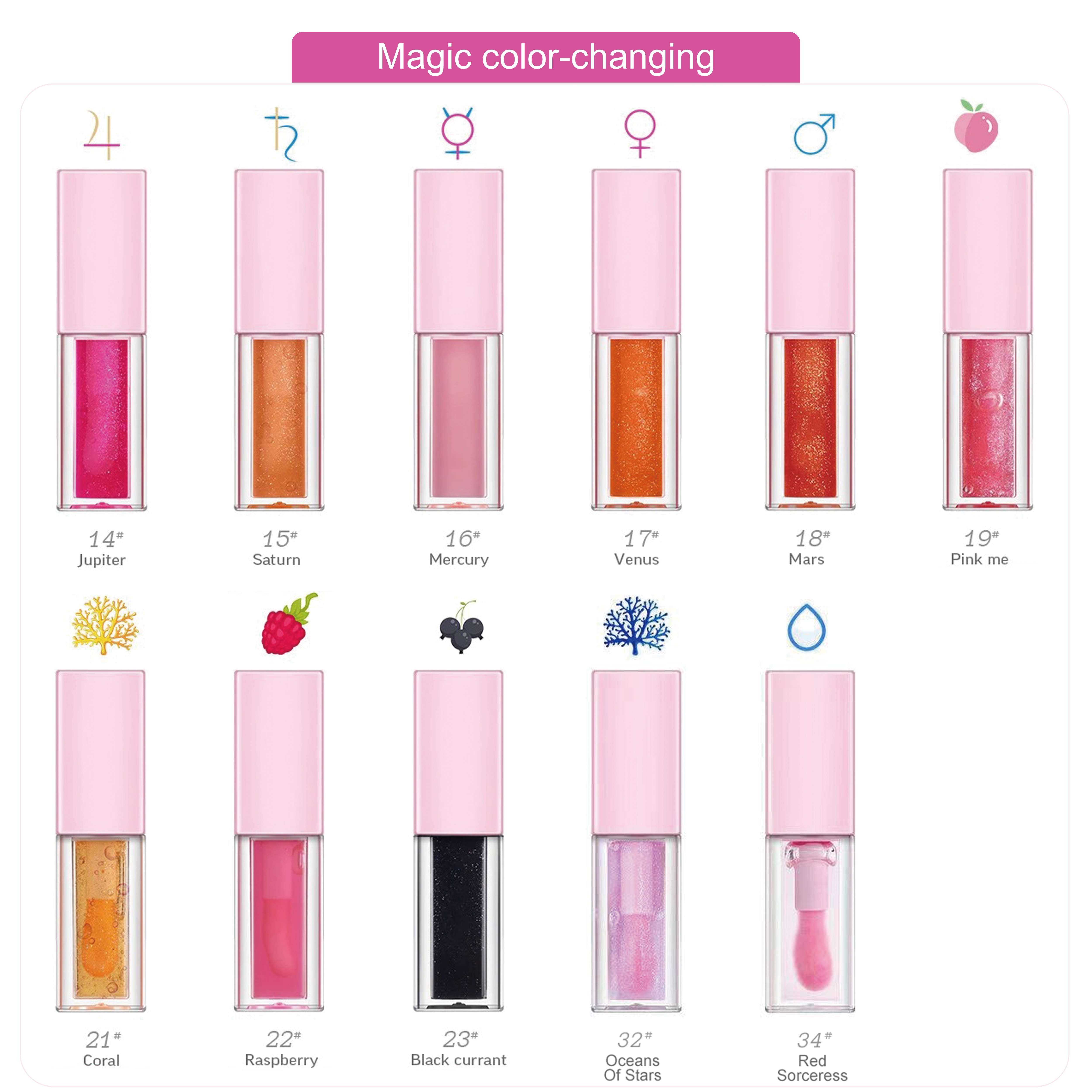Color change lip plumping oil