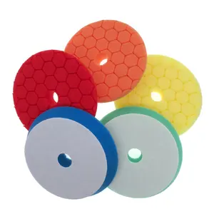 6Inch Dual Action Foam Buffing Pads Hex Sponge Polishing Pad Standard Duty Orbital Pads for Polishing