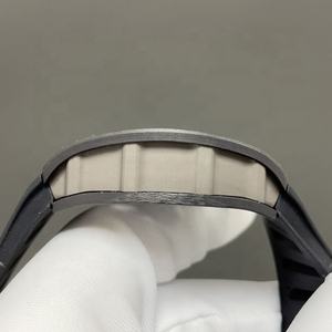 最高品質055機械式腕時計 高級デザイナーカーボンファイバー中空機械式クラシックワイン樽型メンズ腕時計 - Product Image 5