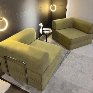 Canapé sectionnel compact en velours côtelé, entièrement compressé sous vide, pour petits appartements, centres commerciaux, canapé emballé en rouleau pour salons - Product Image 4