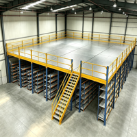 HONGXIN Étagère de mezzanine en acier robuste sans boulons, en acier laminé à froid, revêtement poudré, résistant à la corrosion, réglable et personnalisable