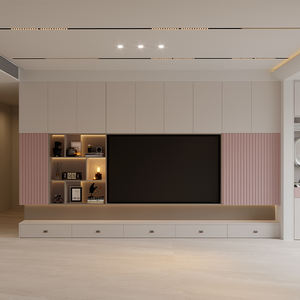 <strong>Tv</strong> Unit Cabinet Modern <strong>Tv</strong> Stand for Living Room <strong>Wall</strong> Mounted Luxury Design Furniture with Open <strong>Shelving</strong> - Product Image 4