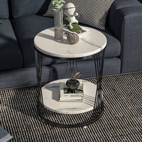 Petite table basse en fer moderne et luxueuse pour salon - Durable, facile à assembler, multifonctionnelle, écologique