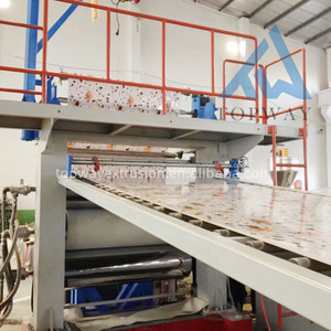 Línea de producción de panel de pared UV hoja de mármol PVC maquinaria de extrusión de tablero laminado impresión 3D de plástico - Product Image 4
