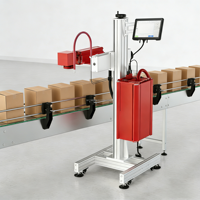 Graveur laser industriel volant haute précision DXF/BMP pour la production de sacs à snacks, boîtes à biscuits, emballages en papier, codes de date et numéros de lot