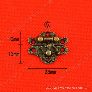 Mini cierre de aleación de 28 mm para cajas de madera, estilo antiguo, duradero - Product Image 1