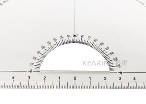 Kearing Acrylic cứng nhắc nhựa Set vuông chấm điểm tam giác 40cm thước đo góc cho việc tạo ra góc độ cho thiết kế thời trang # T046 - Product Image 6