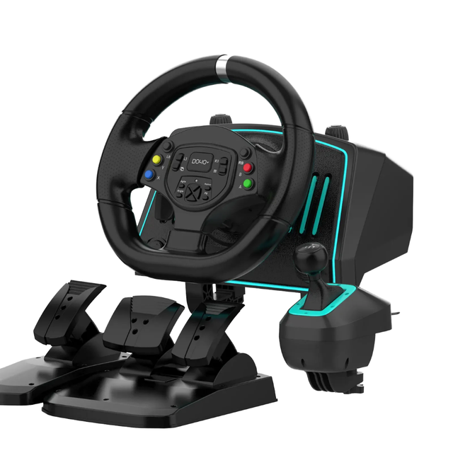 New DOYO G30 Eco-Friendly Gaming Racing Car Wheel with Pedals and Gear Shifter with Speaker for One for for PC Mobile