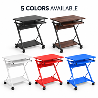 Bureau d'ordinateur moderne et simple avec étagère, structure métallique, mini bureau d'étude, table de travail – Vente en gros