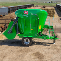 Mélangeur d'aliments TMR pour usage agricole, remorqué par tracteur, machine de préparation de rations mixtes totales, traitement des aliments laitiers avec chargeur et convoyeur