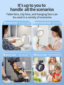 USB Treo Tường Tốc Độ 100 Turbo Fan Tốc Độ Cao Kỹ Thuật Số Màn Hình Máy Tính Để Bàn Điện 4000MAh Cảm Ứng Cảm Giác Với Không Cánh Thiết Kế - Product Image 6