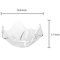 Saladiers en acrylique transparent pour mélanger et servir des fruits, des pop-corn, des chips, des sauces, des condiments, des collations pour les fêtes, les buffets, la restauration et l'usage domestique