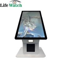 Kiosque de commande en libre-service 24 pouces avec écran tactile LCD, caméra QR, système d'exploitation Android, terminal de bureau Windows pour restaurant et restauration rapide