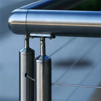 Support de main courante réglable en acier inoxydable pour balustrade d'escalier et rampe de câble accessoires de Support de mur et de pont
