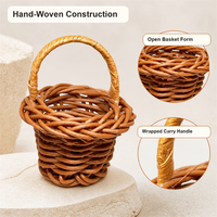 Panier miniature tressé en plastique fait main, jouet à mâcher pour oiseaux et perroquets, jouet suspendu pour la recherche de nourriture en cage, pour calops et petits oiseaux, vente en gros