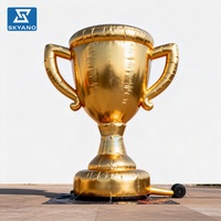Trophée gonflable personnalisé, sculpture de trophée gonflable doré pour les activités de compétition, la publicité, la décoration et les accessoires d'exposition