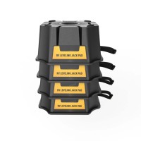 Lot de 4 blocs de stabilisation empilables pour vérins de remorque, capacité 10000 lb, hauteur 6 pouces, pour vérins de remorque de camping-car, de caravane et de bateau