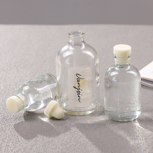 Personnaliser 30ml 60ml 120ml bouteille de boisson rechargeable en verre lait café bouteilles de jus de fruits en verre vides avec <span class=keywords><strong>bouchon</strong></span> - Product Image 2