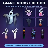 Citrouille gonflable d'Halloween noire Feidu en tissu Oxford certifiée CE pour événements familiaux et divertissements extérieurs pour adultes
