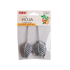 Foglia Decorativa Argentata Ilan 20 Pezzi per Composizioni di Fiori Secchi - Product Image 2