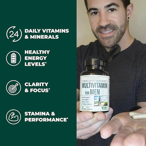 Capsules multivitaminées et minérales pour hommes, complément alimentaire pour la santé masculine, marque privée, non destiné aux femmes enceintes, multivitamines pour hommes - Product Image 3