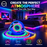 Bande lumineuse O2 RGBIC COB 19W 24V, éclairage d'ambiance intelligent synchronisé avec la télévision, rétroéclairage pour la décoration de la maison de nouvelle génération