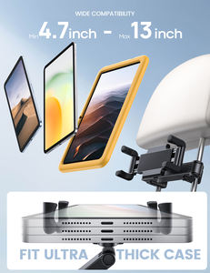 ที่วางแท็บเล็ตในรถยนต์ Lamicall STCH04 สำหรับวางบนพนักพิงศีรษะ รองรับเคสหนา ที่วางโทรศัพท์อเนกประสงค์ ขาตั้งเบาะหลังแบบปรับได้ สำหรับเด็ก - Product Image 6