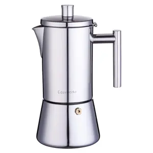 Metal ikonik soba üst çelik kahve makinesi 12 bardak İtalyan Espresso kahve makinesi Moka tencere kamp için