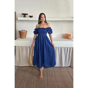 Vente en gros Saks Gipeli Robe longue modeste grande taille, brodée sur mesure, translucide, avec fermeture éclair, pour la première journée, disponible - Product Image 6