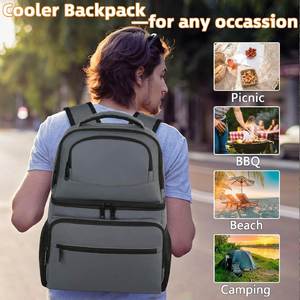 Cooler Backpack Insulated Lunch Backpack for Men Women Leakproof Double Layer Lunch Cooler Bag Lightweight Soft Lunch Backpack - Product Image 6