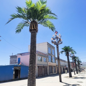 Làm bằng tay làm cho ngoài trời thương mại nhân tạo cây cọ chất lượng hàng đầu cây nhân tạo UV bảo vệ LED thắp sáng cây cọ cho bên ngoài - Product Image 5