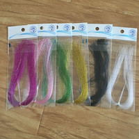 Holo graphisches Fischen Lametta Fliegen fischen Binden Kristall Flash Thread Feather Line Jig Hook Köder Herstellung von Twisted Strands Material
