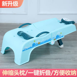 เก้าอี้สระผมเด็ก, เก้าอี้สระผมเด็กแบบหนา, ปรับระดับได้และพับเก็บได้ - Product Image 4