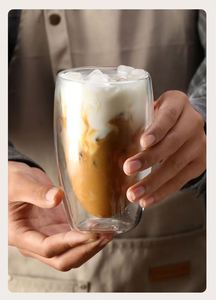แก้วกาแฟสองชั้นแบบขายส่งจากโรงงาน ขนาด 250 มล. 350 มล. 450 มล. แก้วบอโรซิลิเกตสำหรับดื่มกาแฟ ชา นม น้ำผลไม้ - Product Image 3