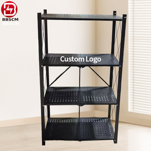 Étagère à livres sur pied personnalisée, en métal noir avec revêtement en poudre, pour <span class=keywords><strong>la</strong></span> maison, <span class=keywords><strong>la</strong></span> <span class=keywords><strong>cuisine</strong></span>, 5 niveaux, pliable, étagères de rangement - Product Image 3