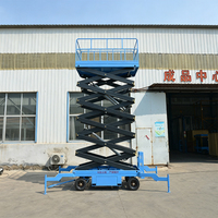 Plateforme élévatrice mobile hydraulique à ciseaux de 4m à 16m, élévateur électrique portable pour personnel, plateforme de travail antidérapante avec dispositif de descente d'urgence
