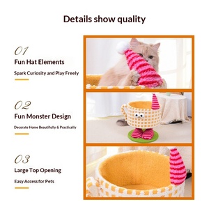 Cama para Gatos Multifuncional con Diseño de Monstruo Pequeño, Resistente al Desgaste, para Jugar, Descansar y Rascar, Todo <span class=keywords><strong>en</strong></span> Uno - Product Image 6