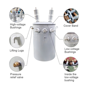MV & HV biến áp Nhà cung cấp 50kva một pha cực gắn biến áp 10KV 240/120V 35KV đầu vào 110V/220V/380V Đầu Ra 50Hz/<span class=keywords><strong>60Hz</strong></span> - Product Image 2
