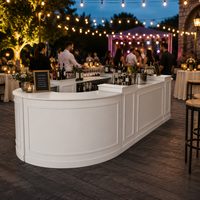 Table de bar moderne en bois massif, écologique, multifonctionnelle, design superposé, durable, imperméable, usage commercial, hôtel, sur mesure