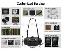 Sac pour appareil photo reflex numérique, sac bandoulière tactique avec système MOLLE, organisateur antichoc grande capacité pour la photographie en extérieur