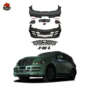 Kit de carrocería FRP de alta calidad para Infiniti QX56 QX80 2013-2018, rejillas de escape de parachoques trasero delantero de estilo ruso