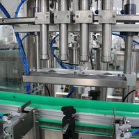 Équipement de remplissage linéaire haute efficacité 20-40 bouteilles/minute pour le remplissage d'eau, de jus, de vinaigre et de lait en bouteilles de 250 ml et 500 ml