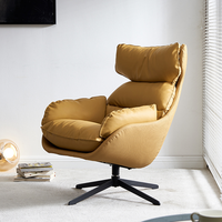 Fauteuils de salon et de salle à manger en mousse à dossier haut de style moderne, vente en gros pour hôtels et chambres à coucher, fauteuil pivotant