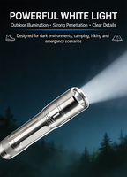 Linterna LED Industrial EDC de 10W, 480lm, Recargable Tipo-C, de Acero Inoxidable, para Exteriores, Camping, Reparación de Autos, Uso Diario, Luz Alta/Baja