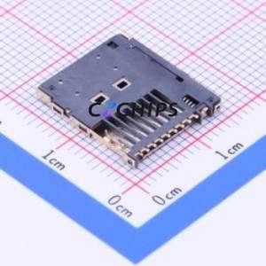 TF-111 SD Card / Memory Card Connector SMD Connector Self-Return Type MicroSD Card (TF Card) Card Holder 1.68mm - Product Image 2