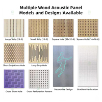 Panneaux acoustiques rainurés en bois écologique, panneaux muraux insonorisants ignifuges en bois, céramique et aluminium